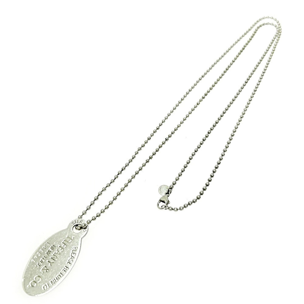TIFFANYCo Tiffany Silver to Oval Necklace Silver